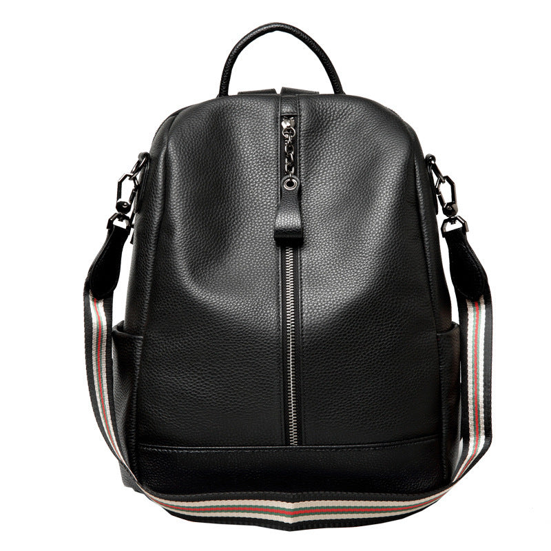 Sac à dos de mode de style coréen de grande capacité de banlieue de peau de vache de première couche
