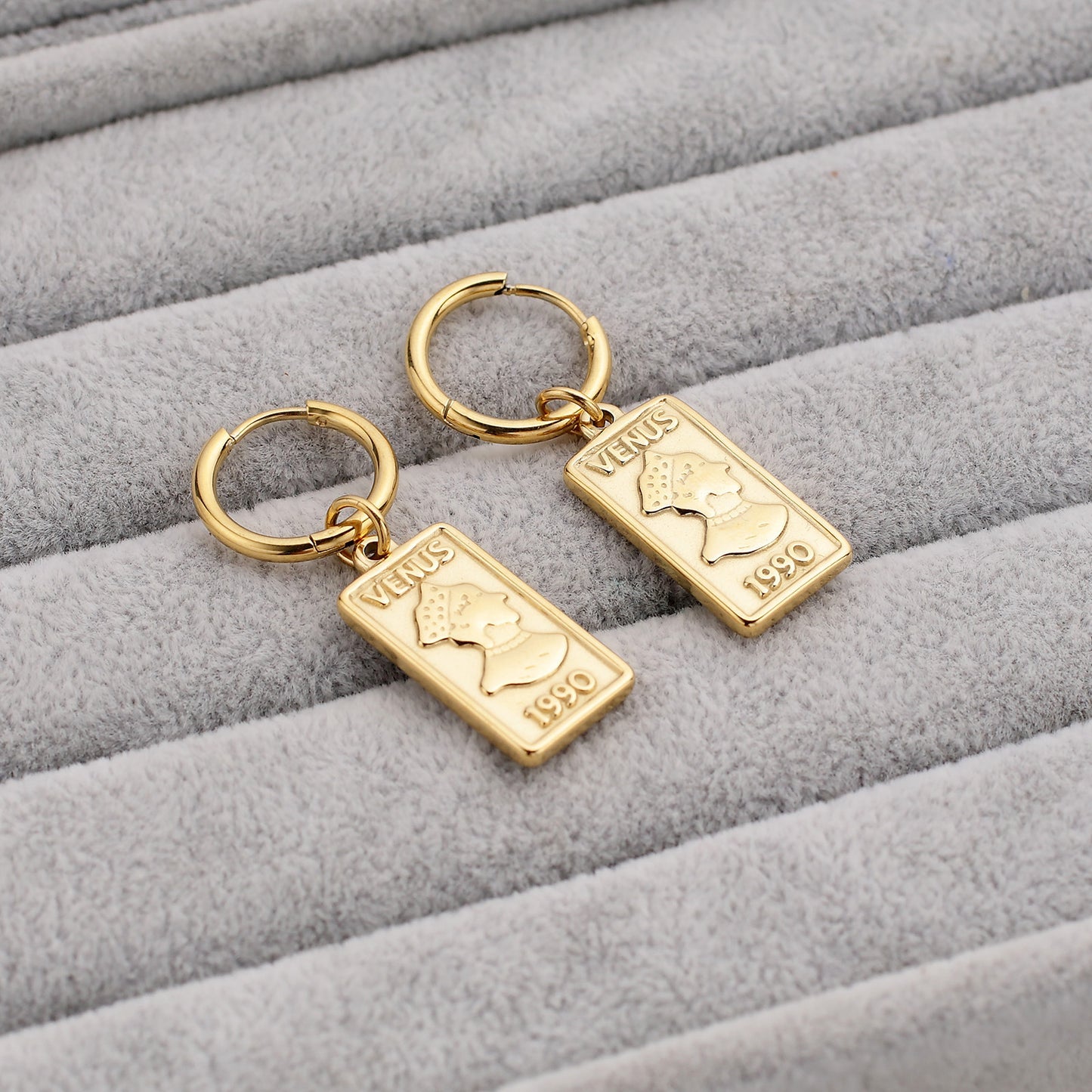 Boucles d'oreilles pince à crabe conque Sun Queen