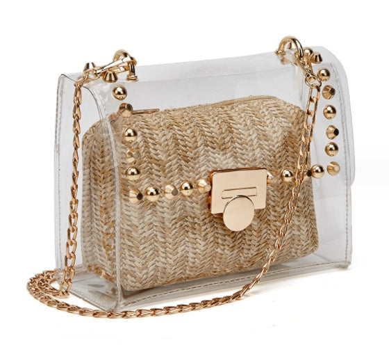 Petit sac carré à bandoulière simple pour femme