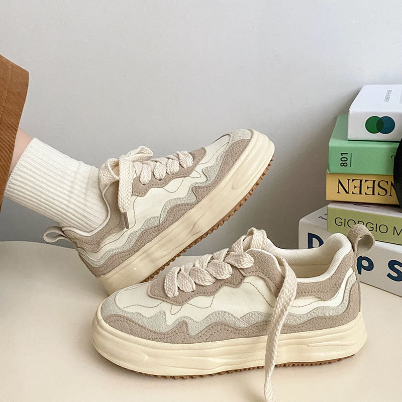 Baskets décontractées pour filles, chaussures à plateforme assorties