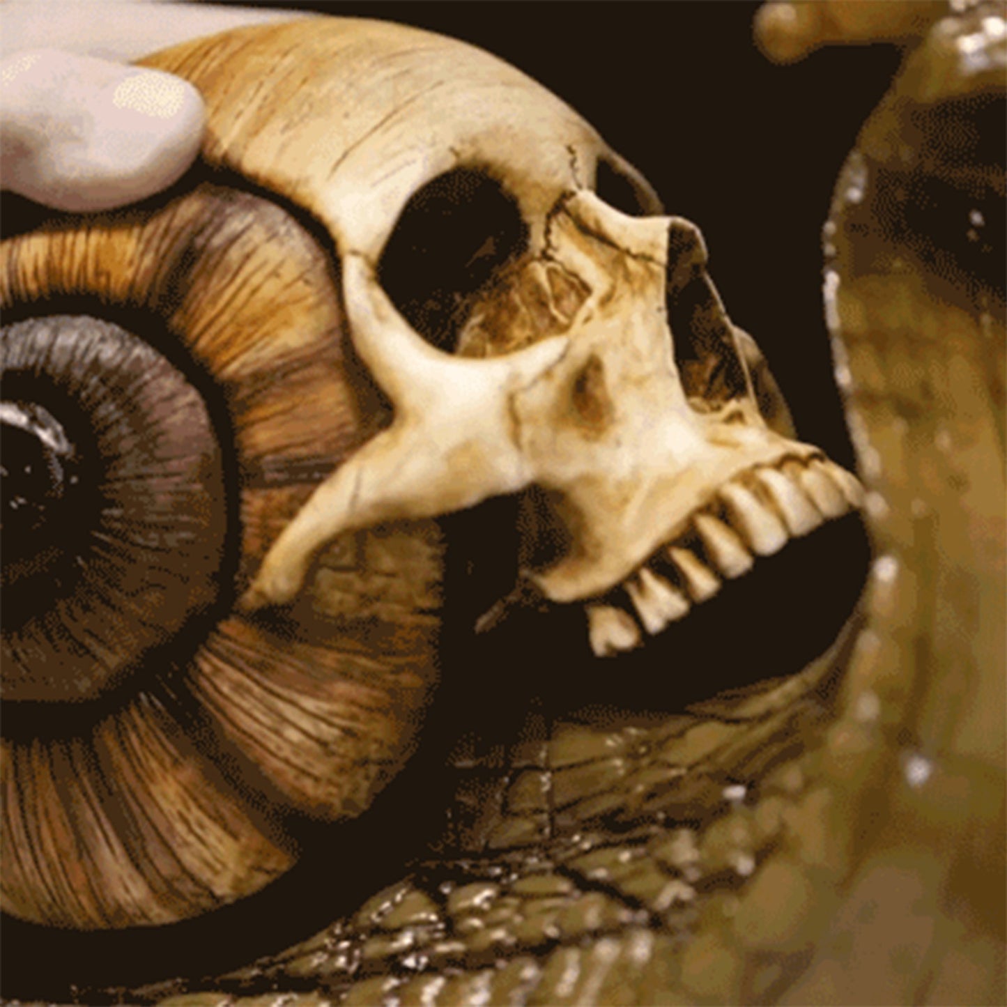 Sculpture de crâne d'escargot, décoration gothique, Statue d'escargot de Patio, Figurine d'escargot, artisanat, accessoires de décoration pour la maison, décor de chambre Kawaii
