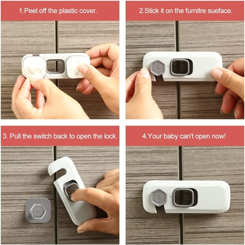 Serrure de sécurité pour réfrigérateur et congélateur, serrure de porte pour enfants en bas âge, serrure de sécurité pour armoire, pour bébé