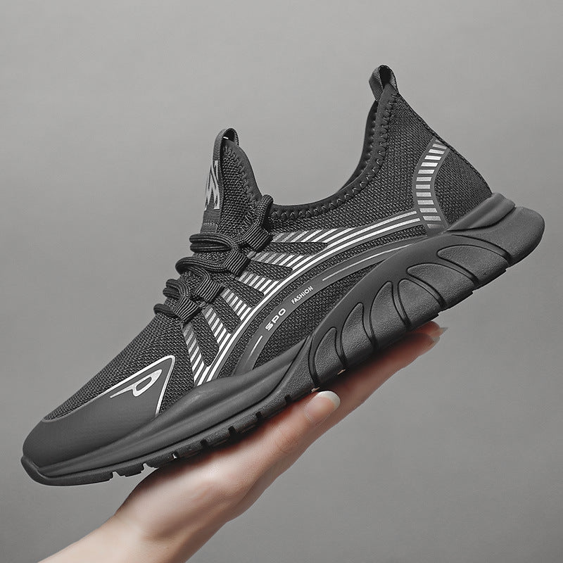 Zapatos para correr transpirables informales Flyknit de moda para hombre