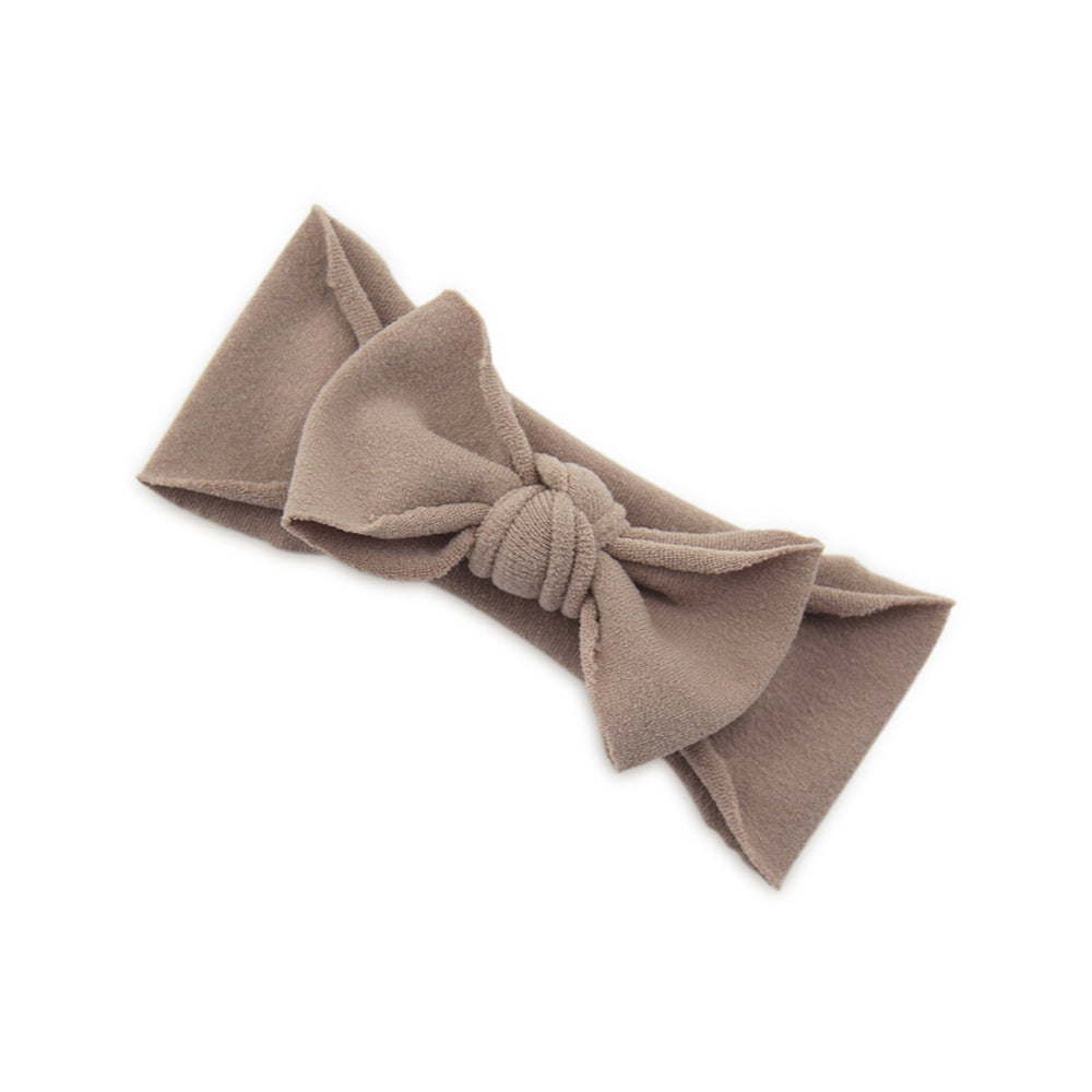 Accessoires pour cheveux de bébé, bandeau noué de couleur unie