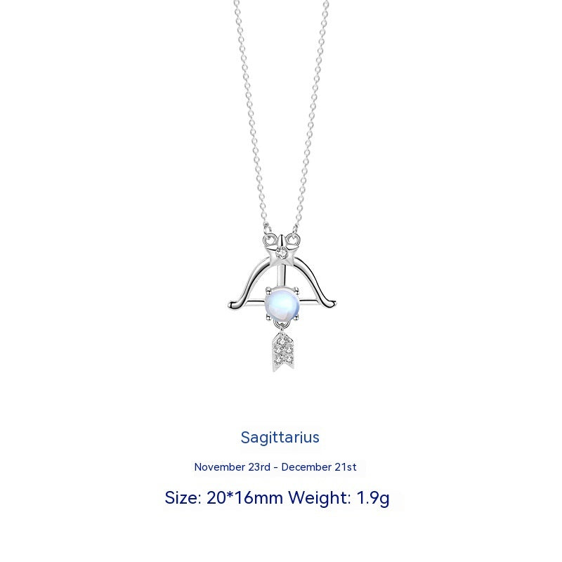 Collier en argent Sterling 925 avec douze constellations pour femmes, Design d'intérêt particulier, luxe léger