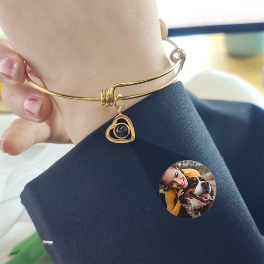 Bracelet d'amour simple en acier titane pour femmes