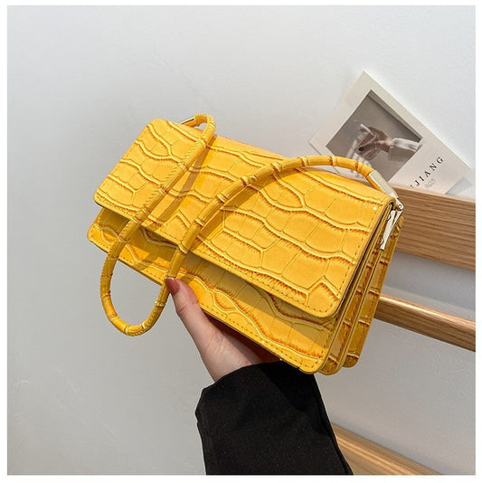 Sac élégant de couleur unie à motif de pierre Bgas pour femmes