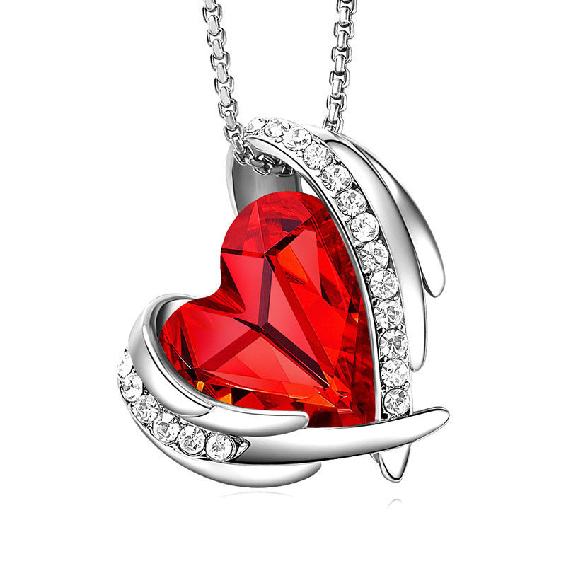 Collier ange pour femme, Niche créative, pendentif en cristal, collier Simple assorti avec tout