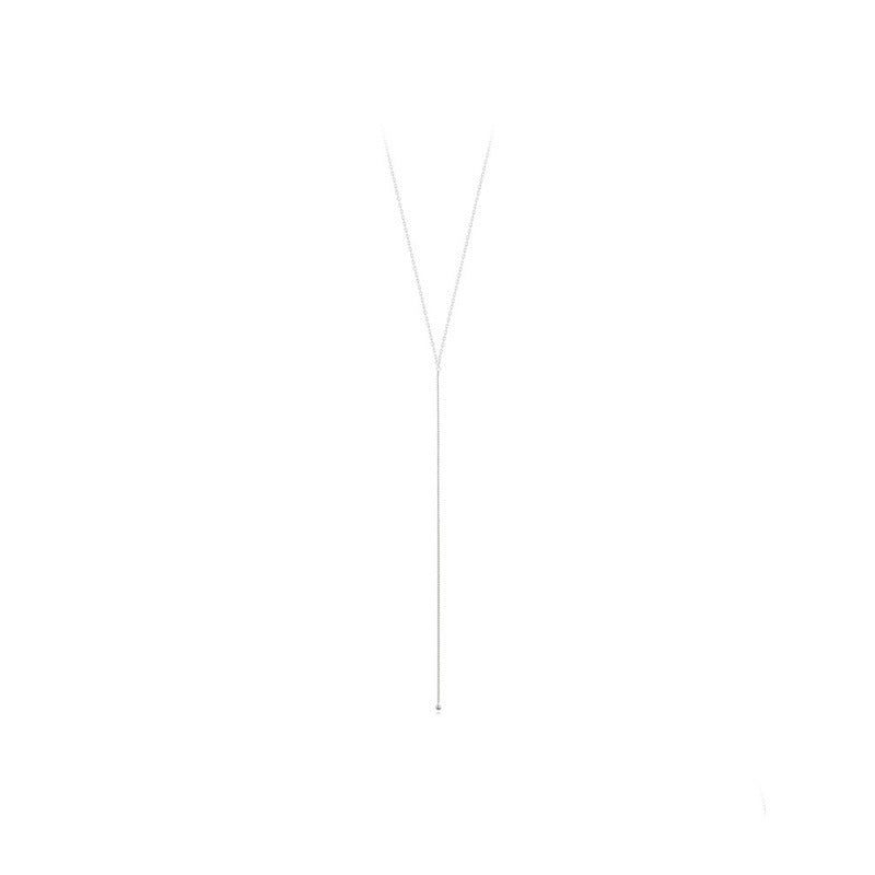 Round Beads Long Necklace Female Tassel Ins Simple