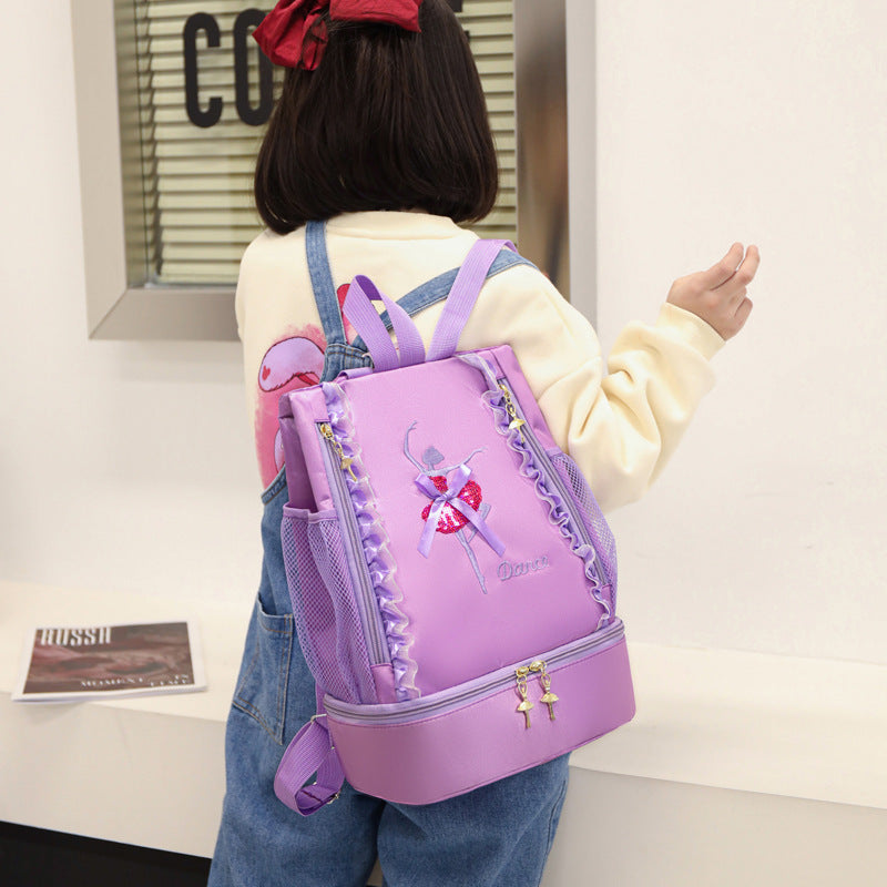 Mochila de baile con hombro para niños Mochila escolar de ballet latino