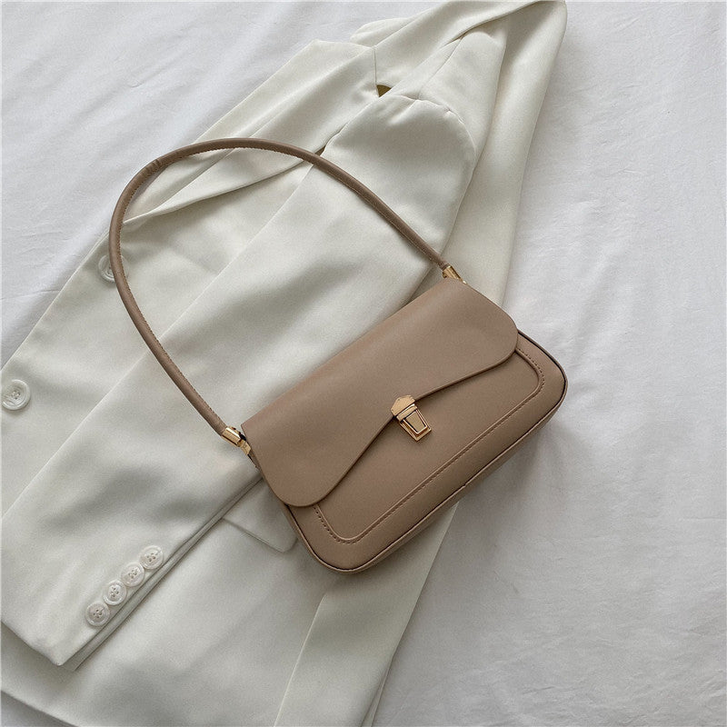 One Shoulder Solid Color Simple Bag Women