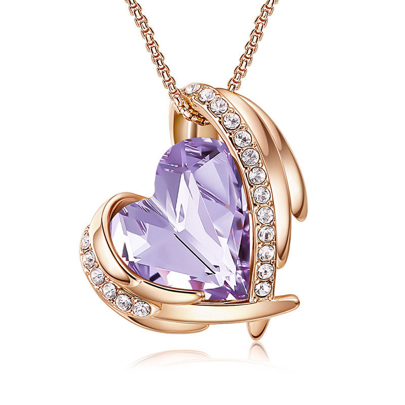 Collier ange pour femme, Niche créative, pendentif en cristal, collier Simple assorti avec tout