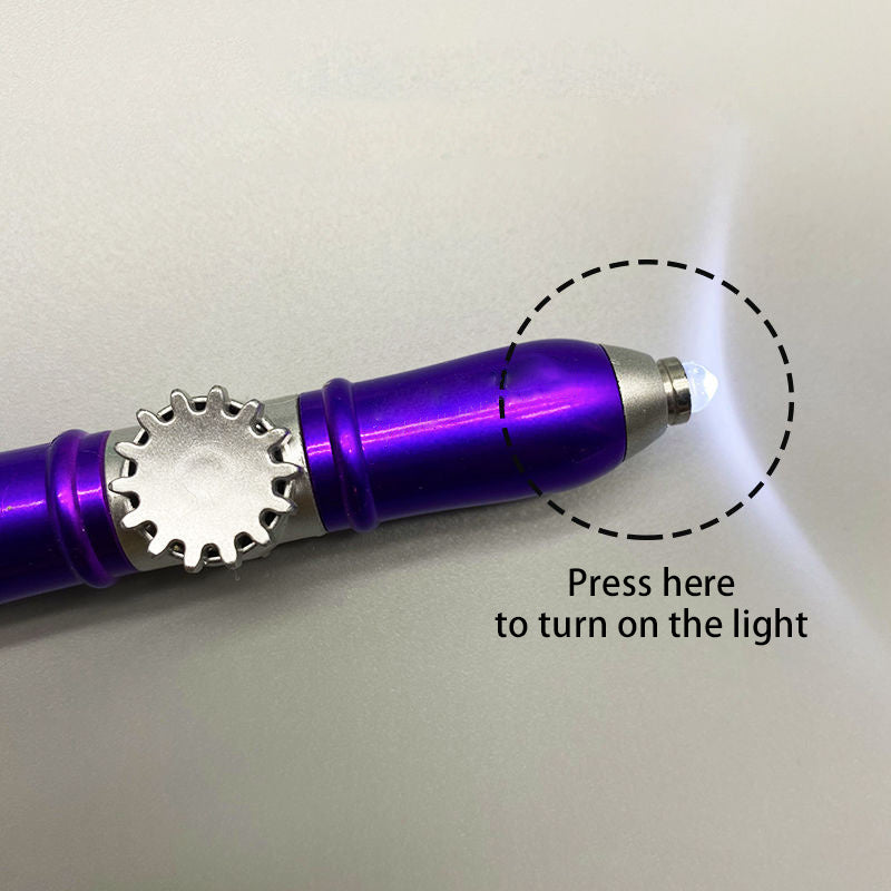 Stylo gyroscopique du bout des doigts, stylo à bille bleu