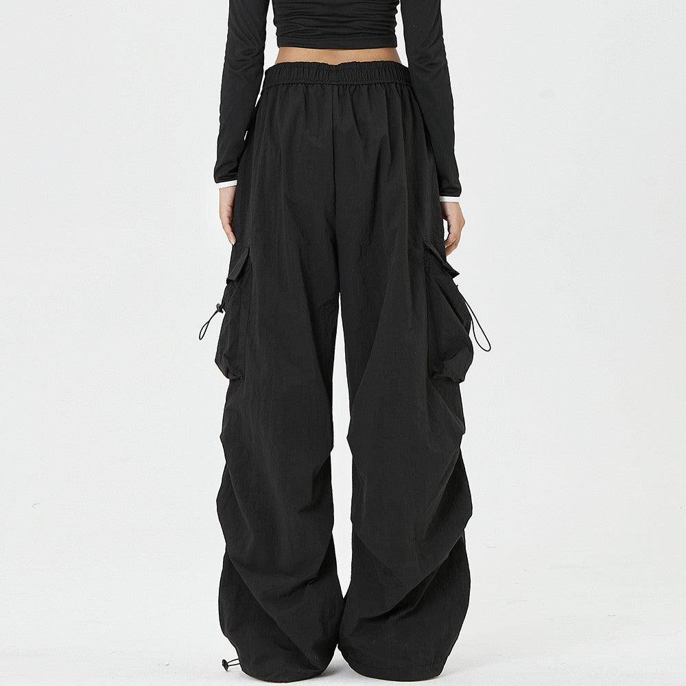 Men's Loose Design Pleated Drawstring Ankle-tied Trousers