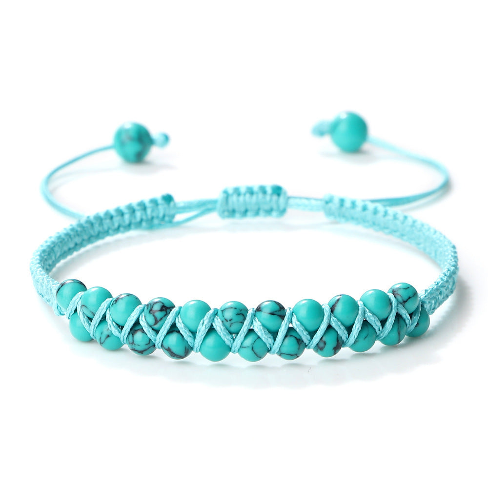 Bohemian Style Fashion Accessories Friendship Rope Bracelet Double Row Beads
