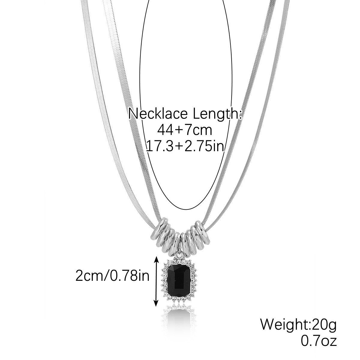 Chaîne de clavicule pendentif gemme de haute qualité européenne et américaine