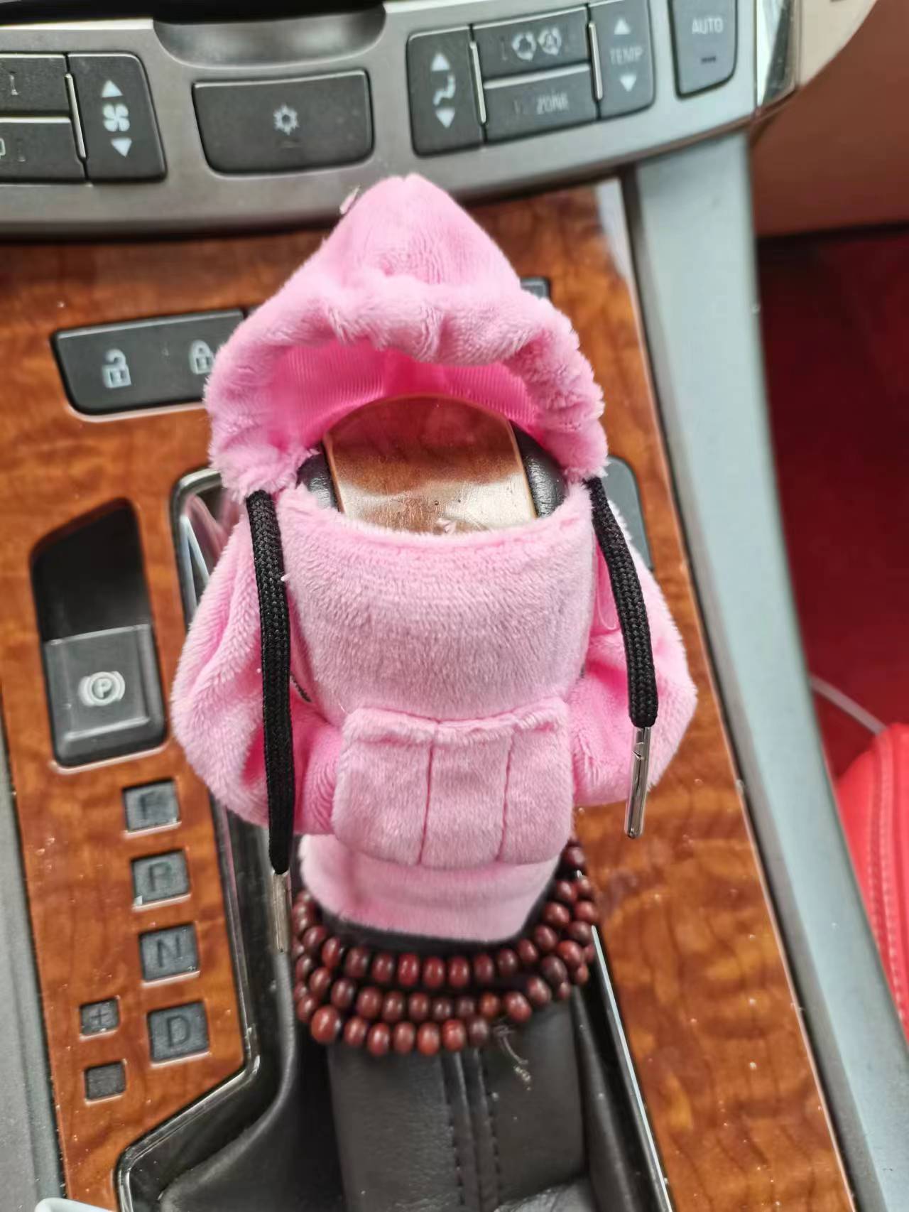 Terciopelo coche palanca de cambios manija de la manga perilla decorativa sudadera con capucha cubierta del freno de mano sudadera con capucha