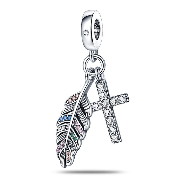 Colgante de árbol de los deseos con trébol de herradura en forma de U de la suerte