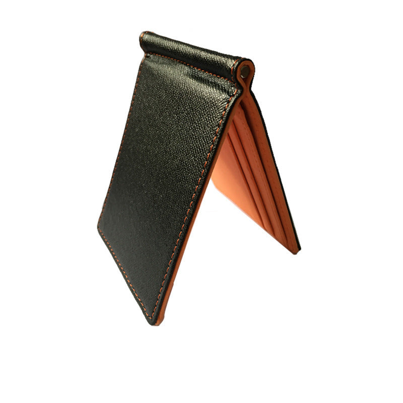 Creative PU mode beauté Clip ligne de couture portefeuille porte-carte de visite