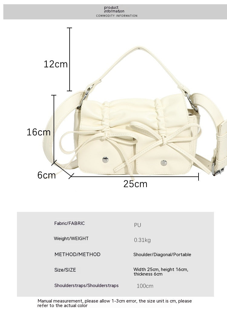 Sac à bandoulière assorti en cuir souple de style occidental