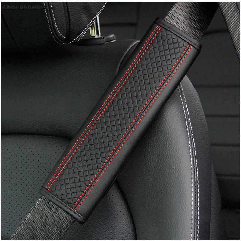 Ceinture de sécurité de voiture en cuir de Fiber, protection d'épaule, housse de protection, ceinture de sécurité
