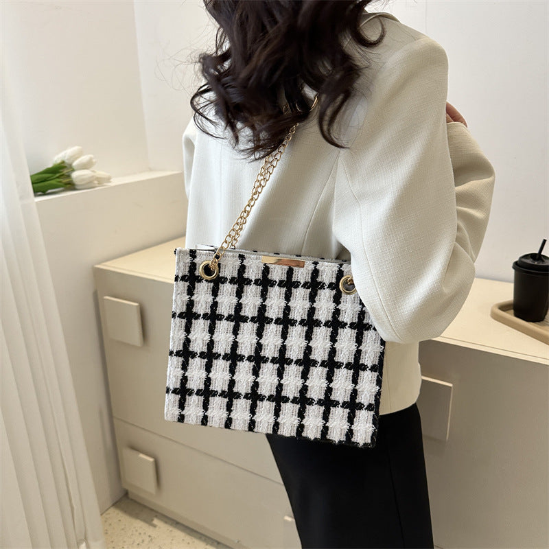 Bolso de hombro con cadena para mujer de gran capacidad