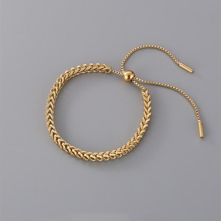 Fashion Simple Style T-shaped Pendant Titanium Steel 18K Gold Plating Basic Chain Necklace