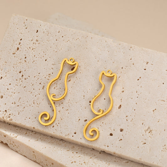 En stock, accessoires d'ornement de bricolage en acier inoxydable, or 18 carats, vente en gros