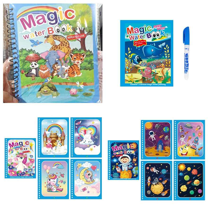 Livre de peinture à l'eau magique créatif pour enfants