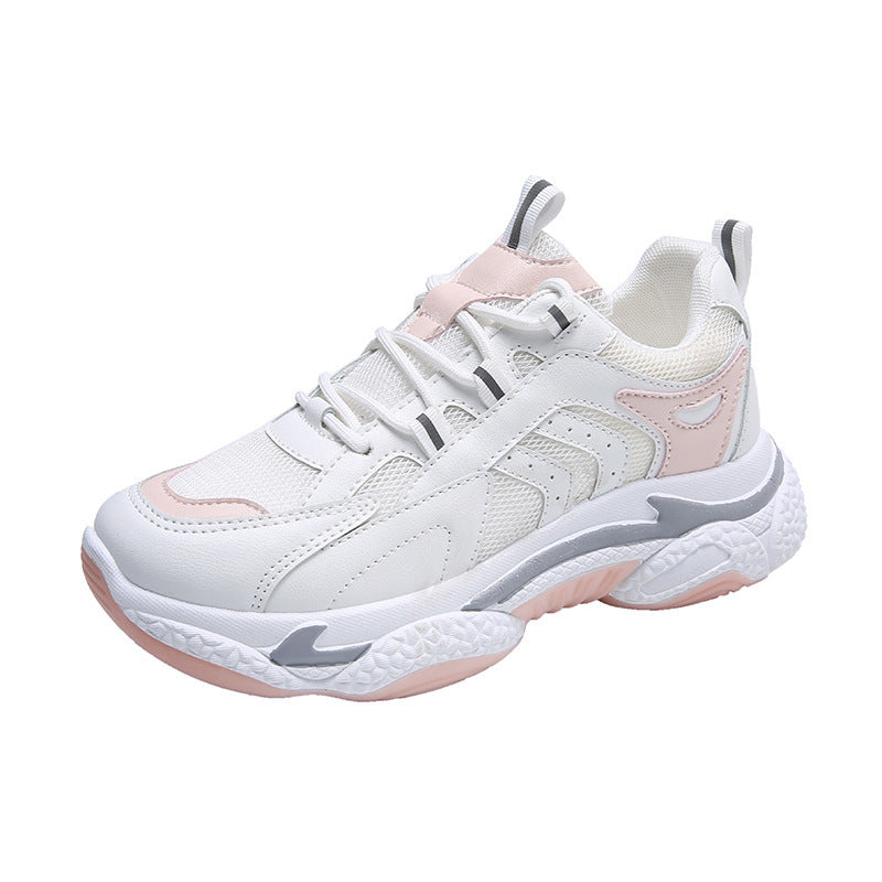 Chaussures de sport décontractées respirantes à plateforme en maille unique pour femmes