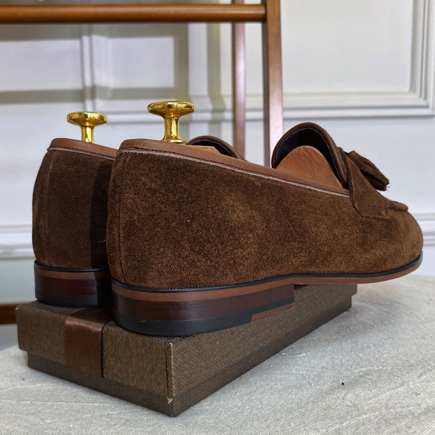 Zapatos de traje de piel de vacuno cuadrados para hombre