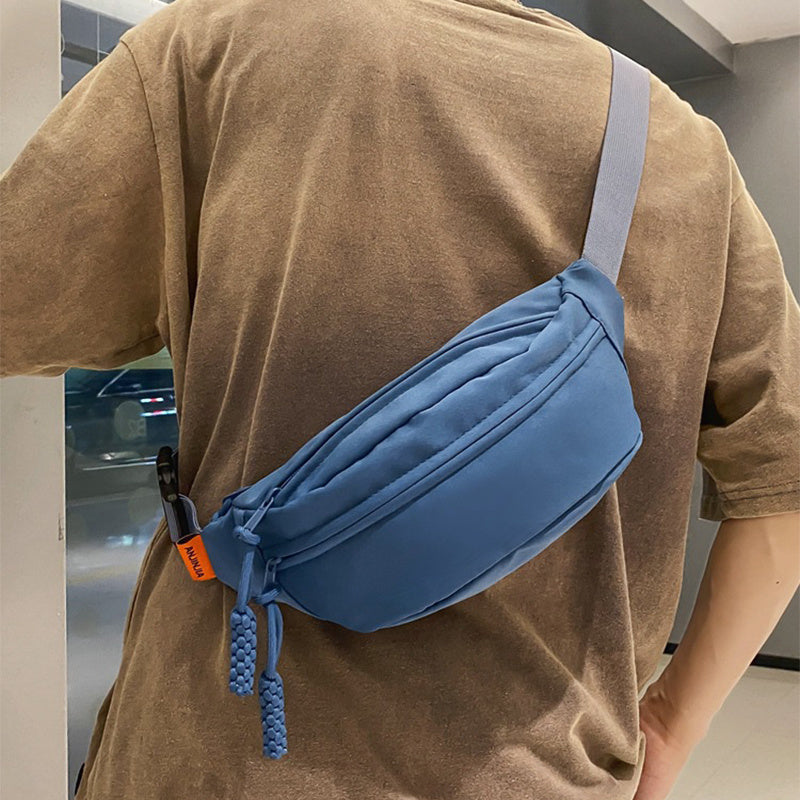Bolsos deportivos para el pecho para hombre y mujer, bolso cruzado sencillo e informal que combina con todo