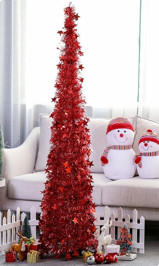 Arbre de noël artificiel avec support, magnifique arbre de noël artificiel pliable pour les décorations de noël