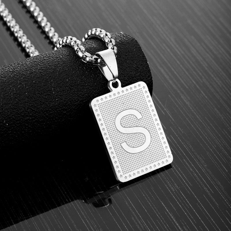 Women's Letter Fashion Stainless Steel Pendant Necklace