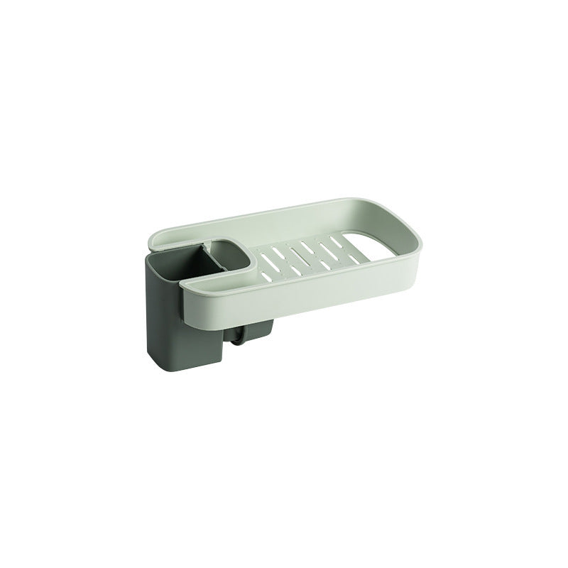 Estante para fregadero, escurridor de esponja y jabón, cesta de almacenamiento, bolsa, soporte para grifo, soporte ajustable para baño, fregadero, accesorios de cocina