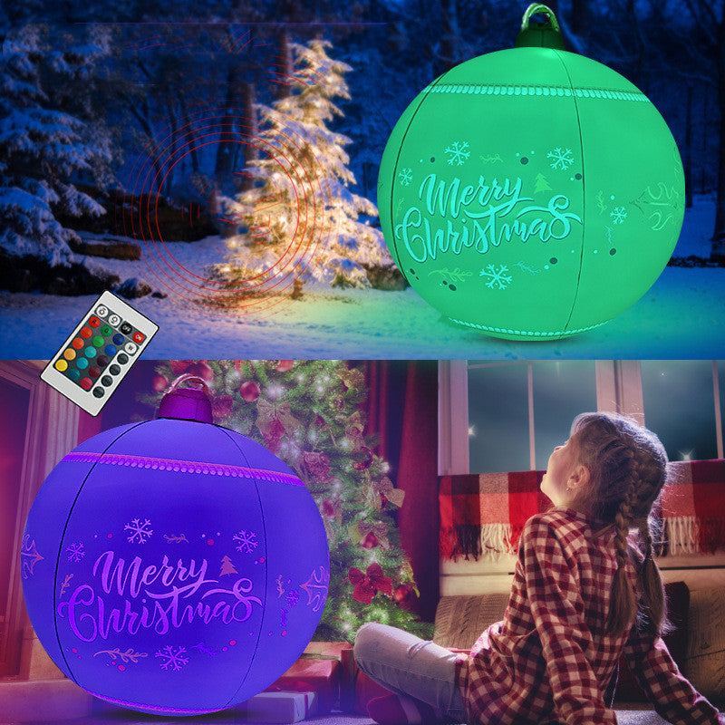 New Inflatable Christmas Ball Outdoor Decoration LED Light
