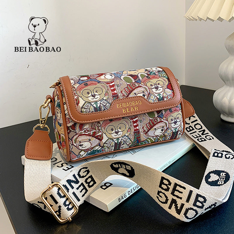 Sac à bandoulière à motif de petit ours de dessin animé, Design d'intérêt particulier, sac à bandoulière à la mode