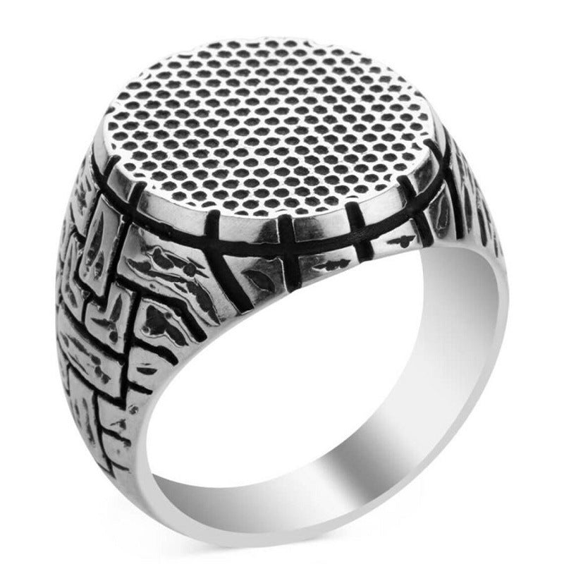 Anillo con estampado vintage para hombre