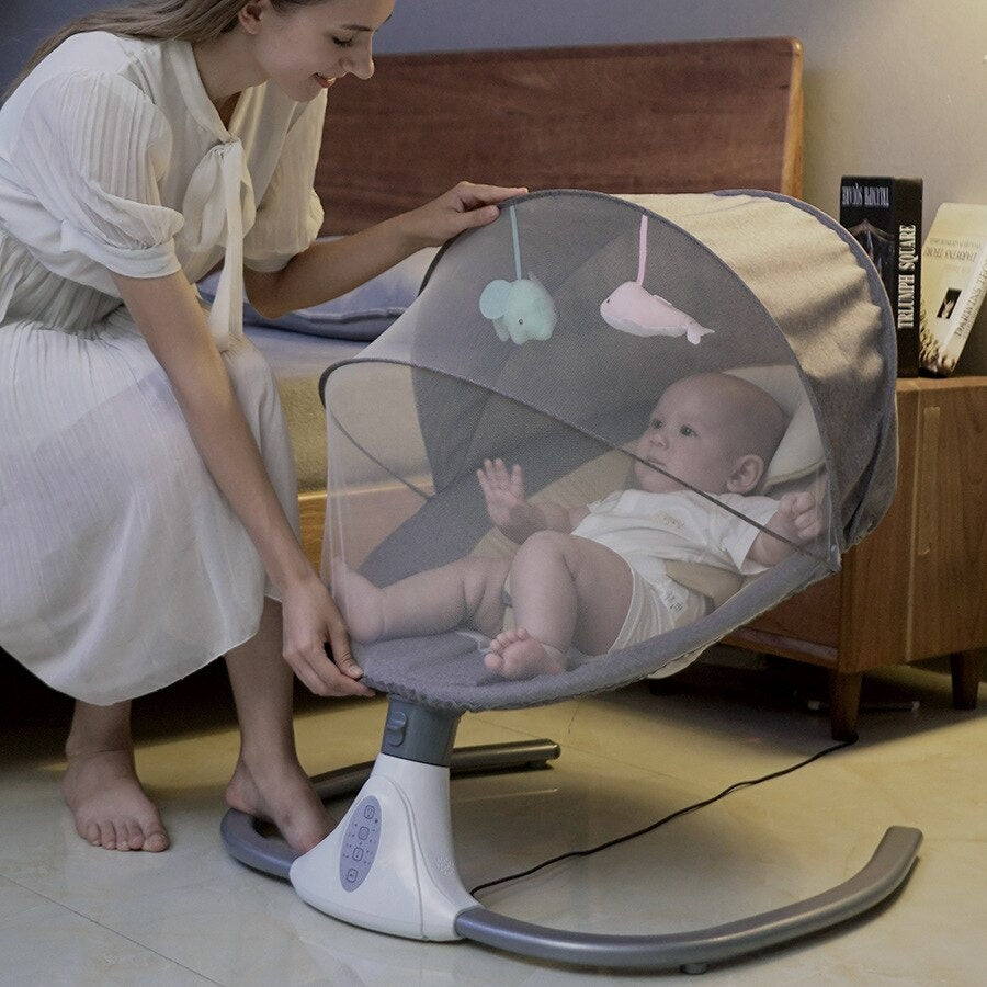 Chaise à bascule pour bébé, chaise apaisante, berceau intelligent électrique