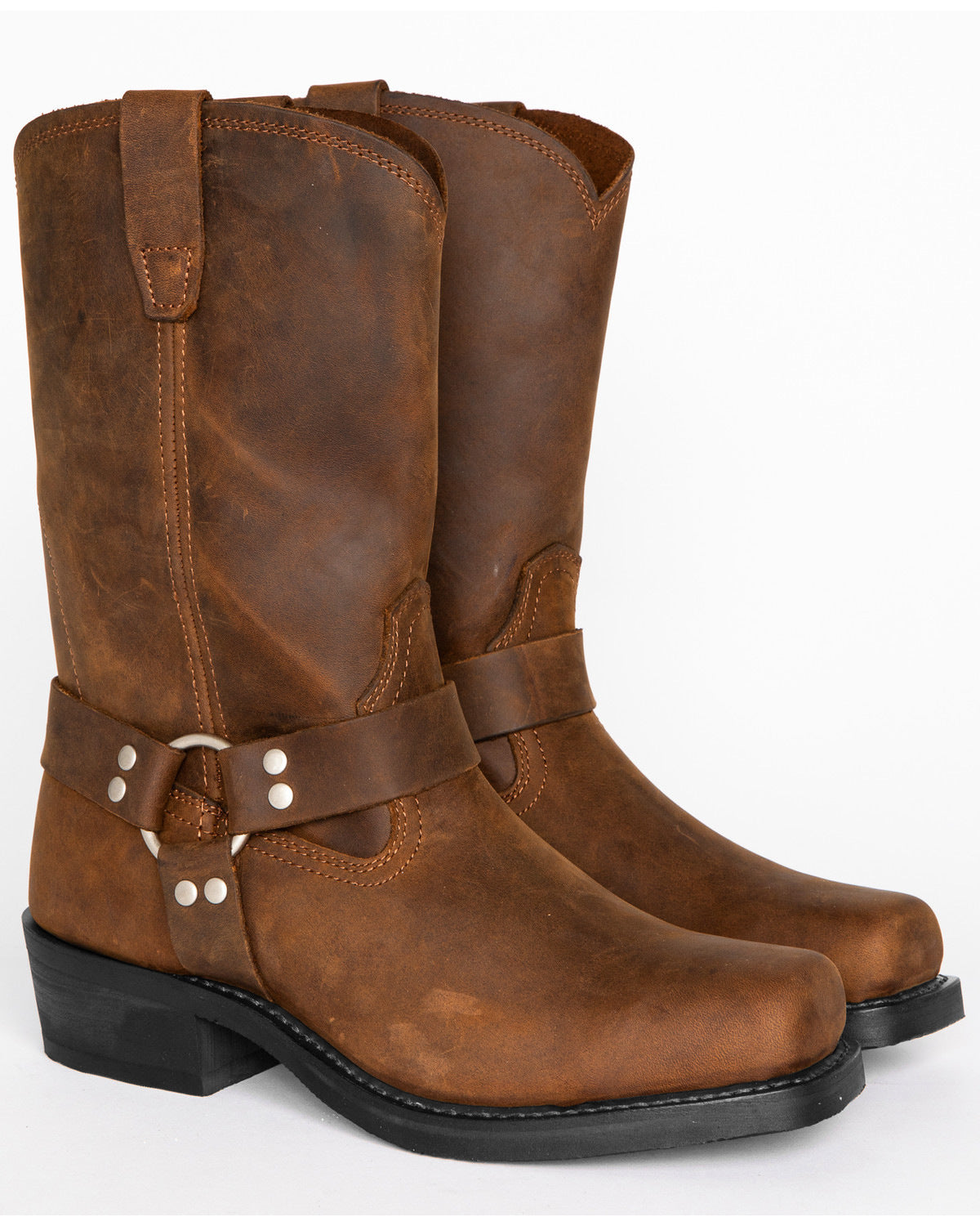 Bottes courtes à la mode pour hommes, chaussures à talon carré