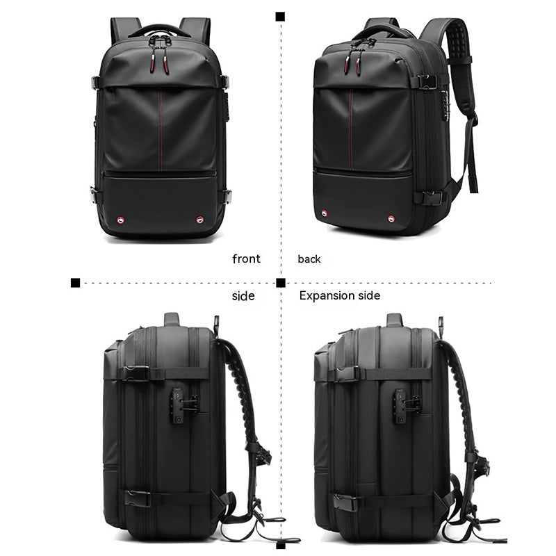Mochila de viaje para hombre, bolsa de ordenador multifunción de negocios, mochila de gran capacidad de compresión al vacío