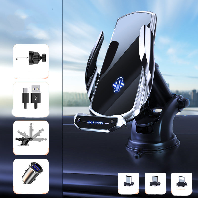 Cargador inalámbrico para coche, soporte para teléfono móvil, sensor automático