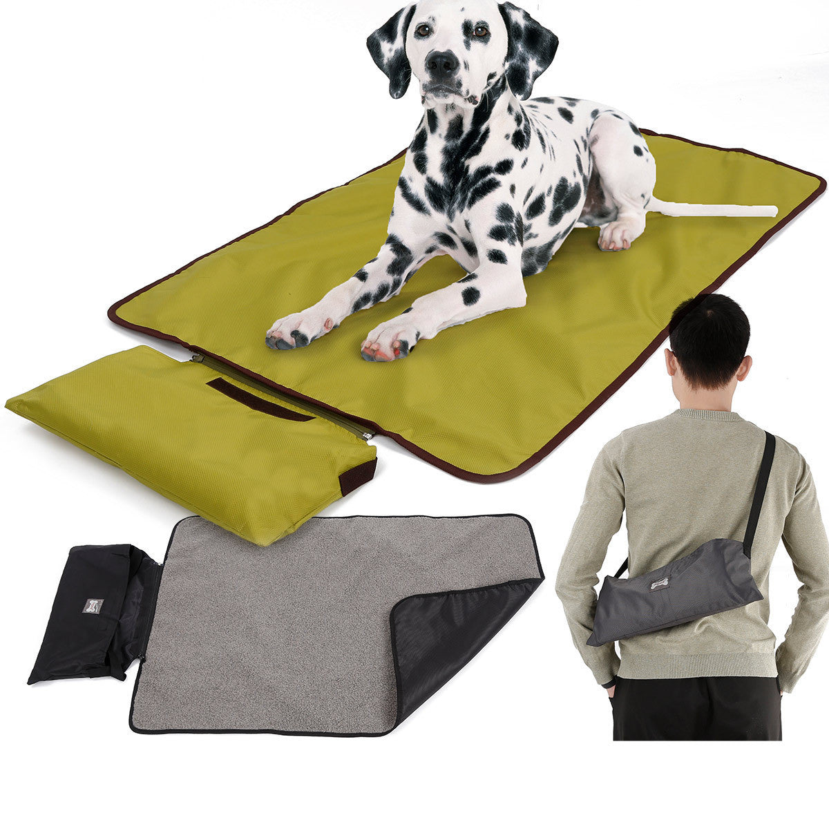 Manta para mascotas al aire libre, almacenamiento plegable, portátil, impermeable, cálido, productos para perros y gatos