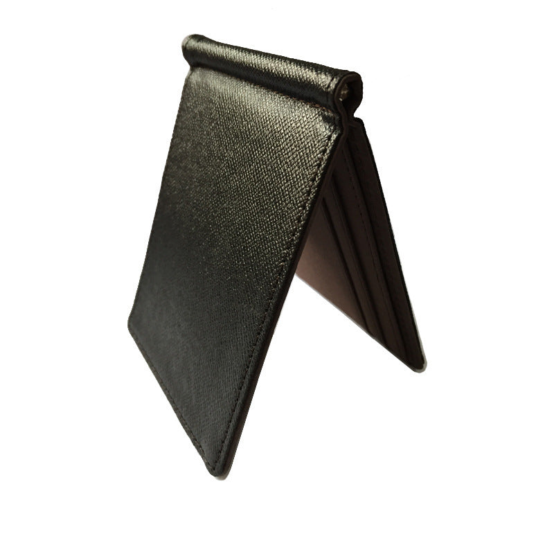 Creative PU mode beauté Clip ligne de couture portefeuille porte-carte de visite