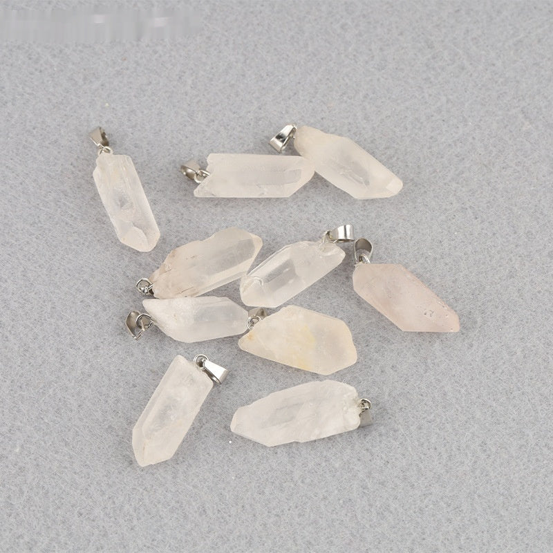 Colgante de piedra de cristal de color natural del arco iris