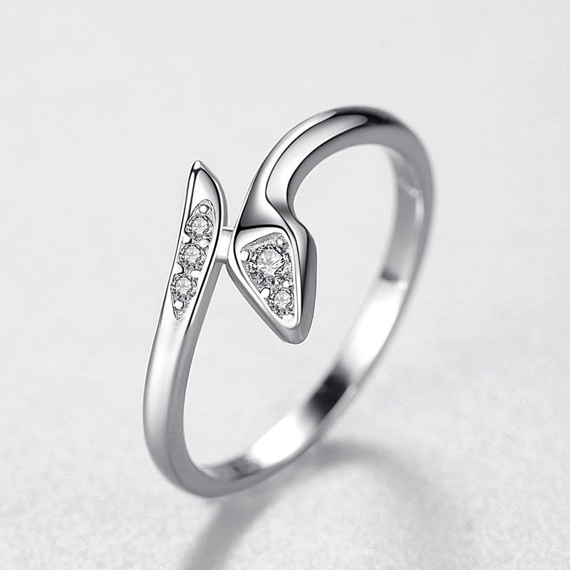 Bague serpent en argent sterling, bague empilable pour femme