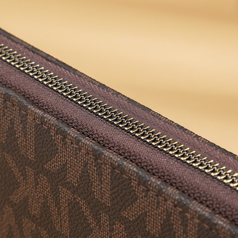 Impression de plusieurs emplacements pour cartes, nouveau sac à main à fermeture éclair de grande capacité