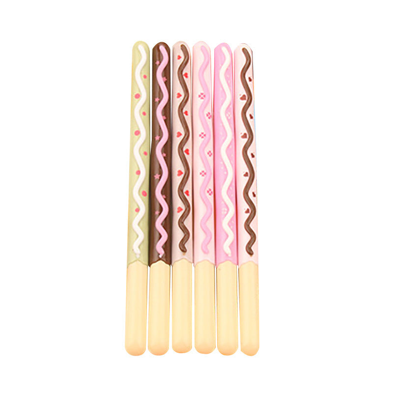Stylo plume noir biscuit réaliste en plastique