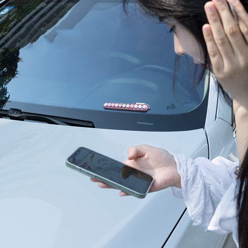 Tarjeta de número de teléfono móvil para mujer, placa de número de estacionamiento temporal, adornos bonitos