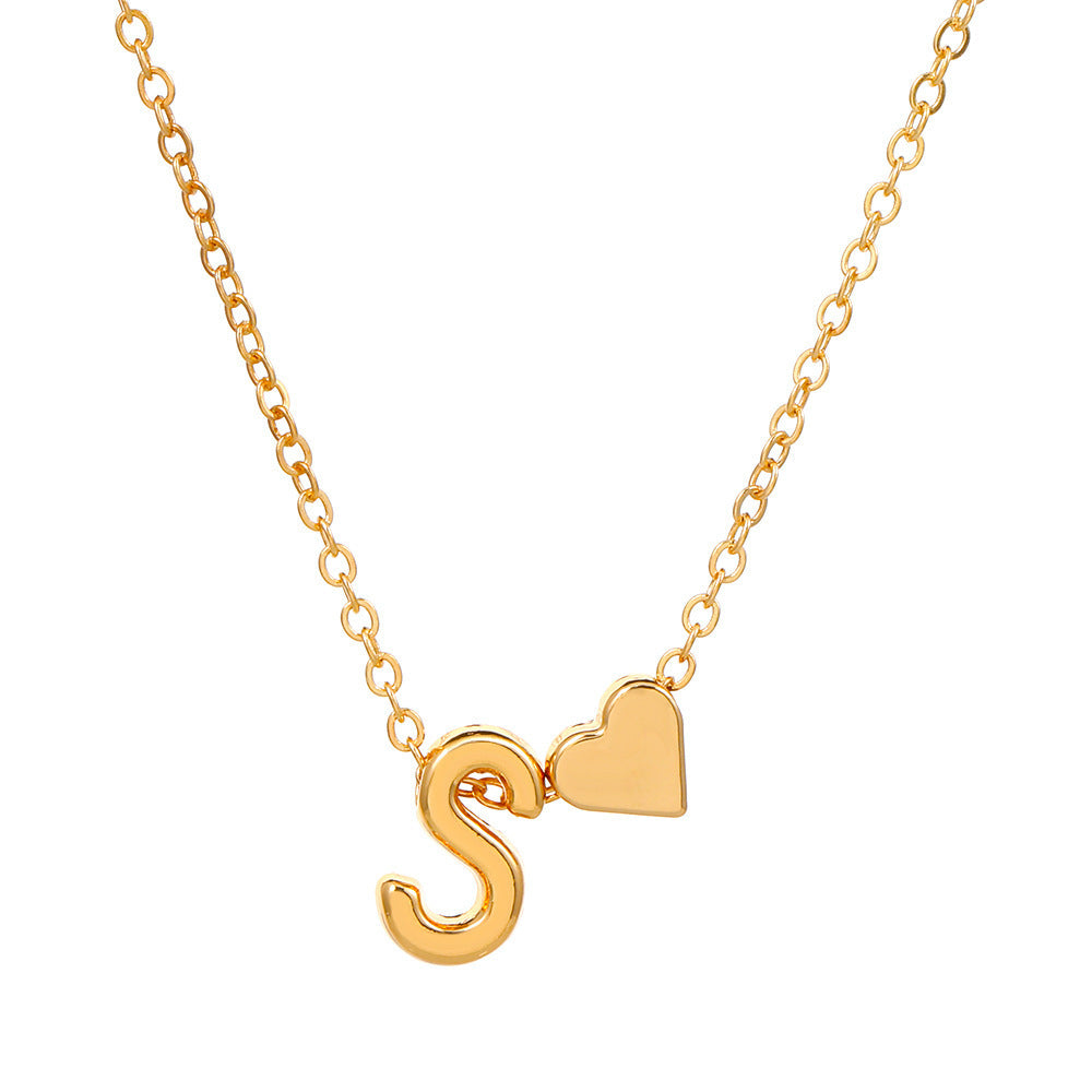 European And American Fashion Love 26 English Letter Simplicity Necklace